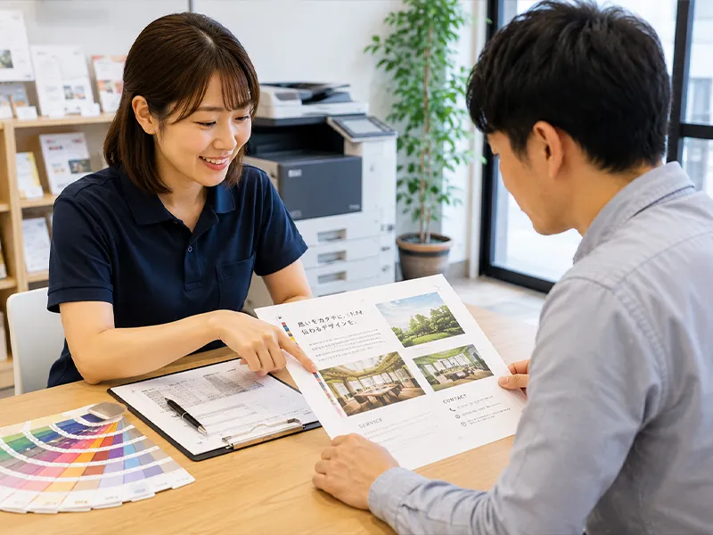 印刷前の最終確認を終え、「この内容で進行して問題ない」と確定する大切な工程