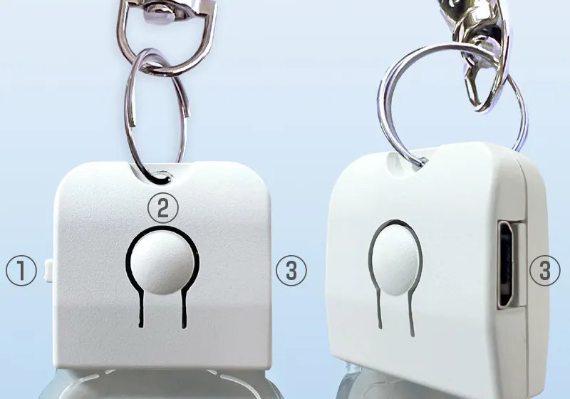 LEDチャームキーホルダー 本体説明